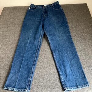 Pendleton Jeans Womens 16 Blue Denim Medium Wash Pockets High Rise Straight Leg